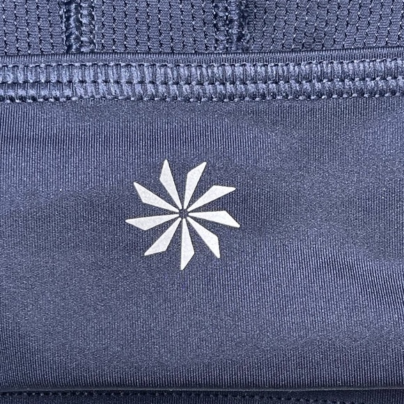 Athleta Movement Navy & White Cutout Back Sports Bra Size XL - Picture 4 of 9